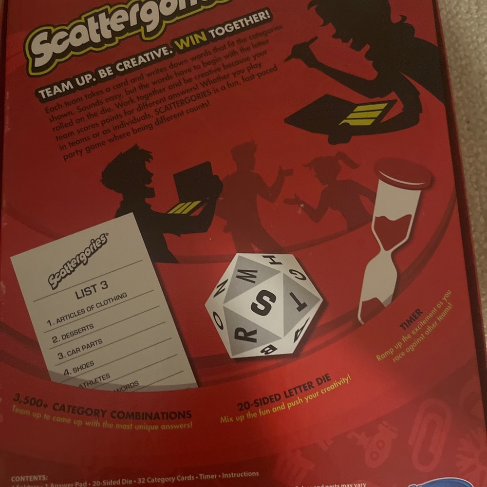Scattergories Game New